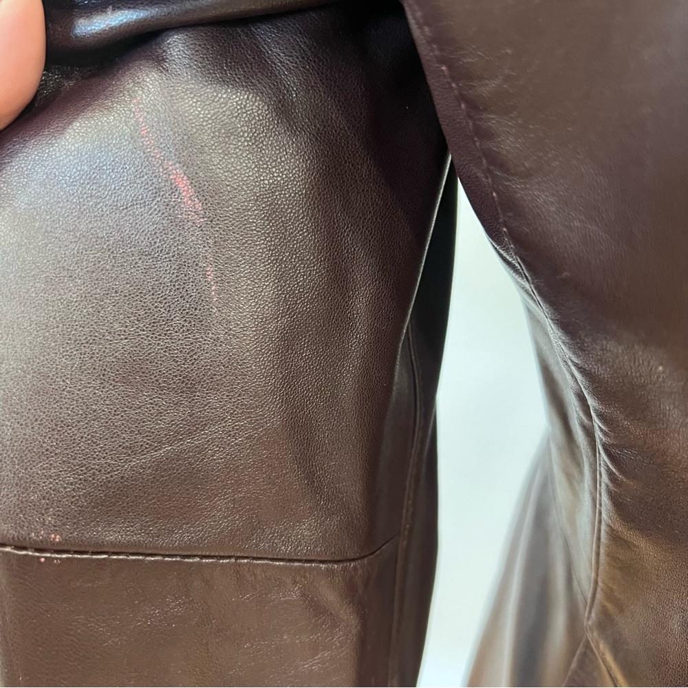 Kenneth Kole plum leather jacket - Picture 6 of 7